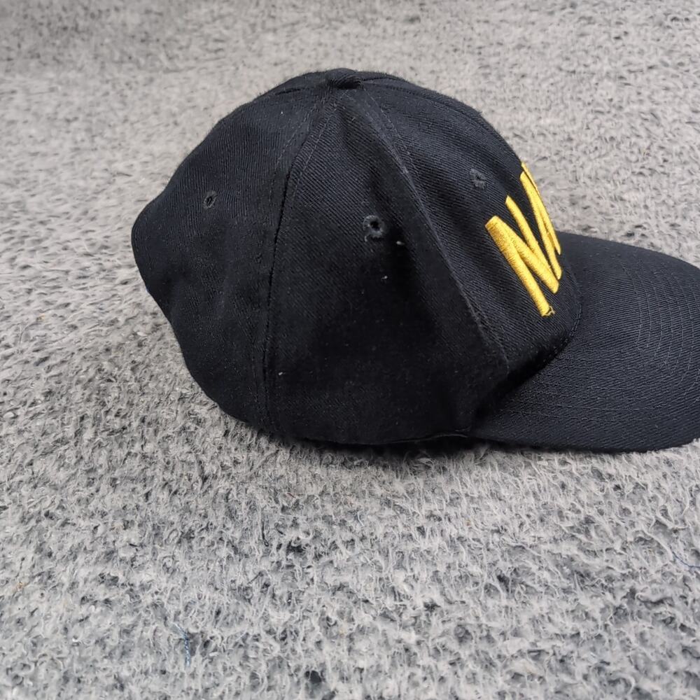 Vintage US Navy Snapback Hat Cap Black OSFA Embroidered Made In USA Adjustable - Picture 4 of 6